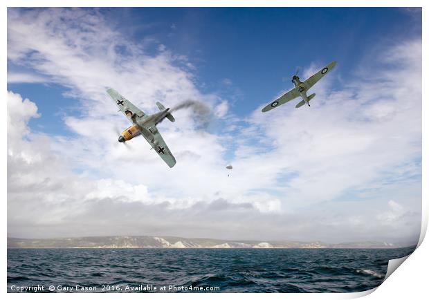 Bf109 down in the Channel Print by Gary Eason