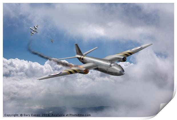 Suez Canberra PR7 shoot down Print by Gary Eason