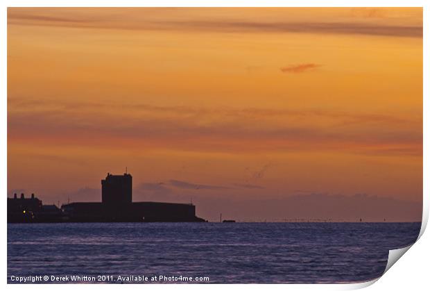 Broughty Ferry Castle Dundee Print by Derek Whitton