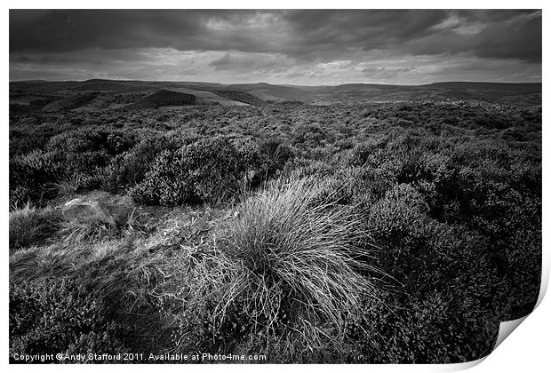 Wet Withens, Eyam Moor Print by Andy Stafford