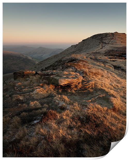 Winter Afternoon on Kinder Print by Andy Stafford