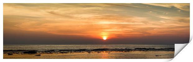 A sunset panorama Print by Hassan Najmy