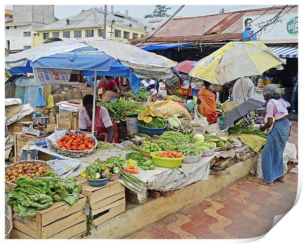 market place Print by Hassan Najmy
