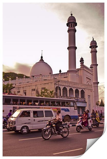 friday mosque Print by Hassan Najmy