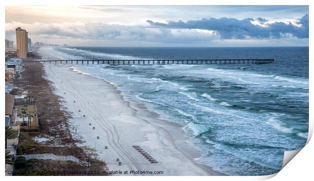 Outdoor oceanbeach Print by Nataliya Dubrovskaya