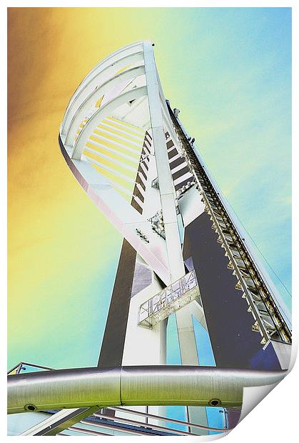 Spinnaker Tower skywards Print by michelle rook