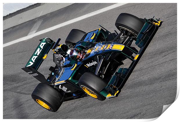 Jarno Trulli -  Lotus F1 T127 Print by SEAN RAMSELL