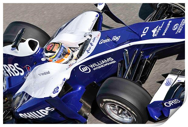 Rubens Barrichello - Williams FW32 Print by SEAN RAMSELL