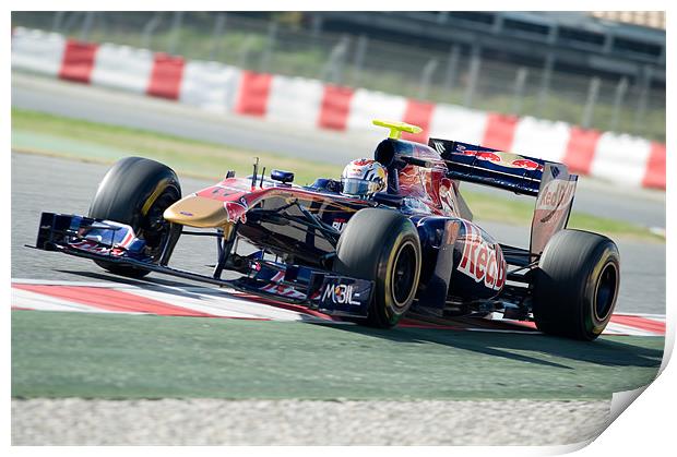 Sebastien Buemi - Toro Rosso 2011 Print by SEAN RAMSELL