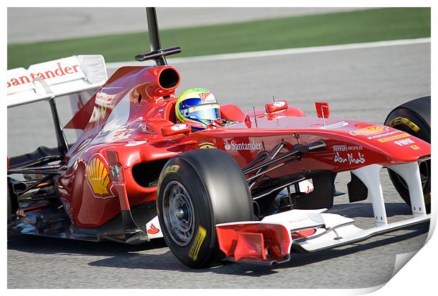Fernando Alonso - Ferrari F150 Print by SEAN RAMSELL