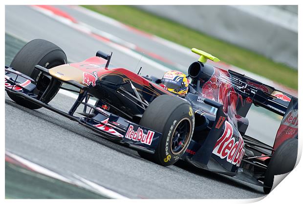 Jaime Alguersuari - Toro Rosso 2010 Print by SEAN RAMSELL