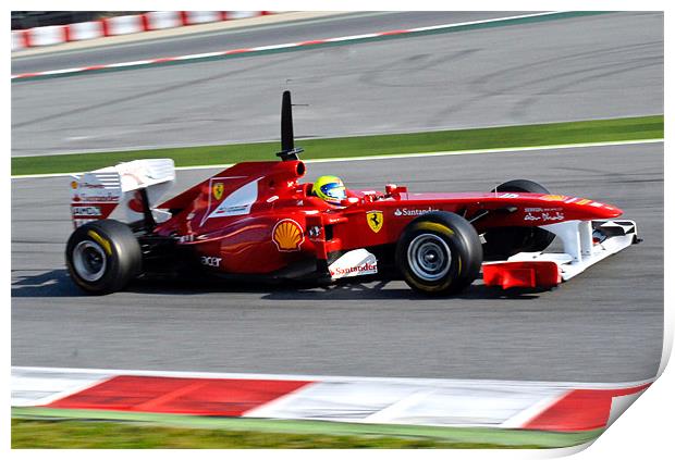 Felipe Massa - Scuderia Ferrari 2011 Print by SEAN RAMSELL