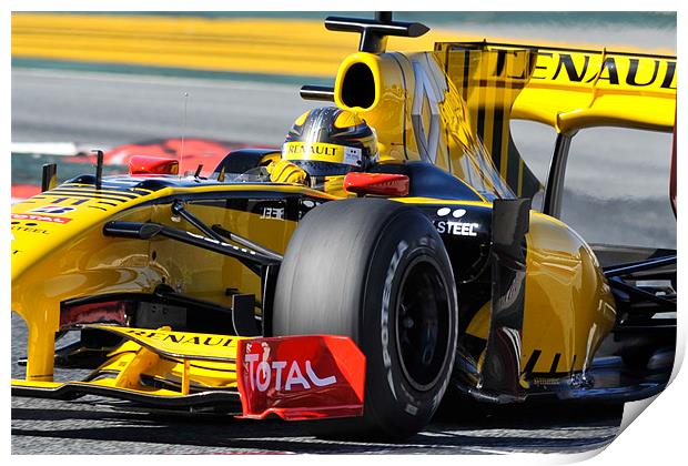 Robert Kubica - Renault F1 Team Print by SEAN RAMSELL