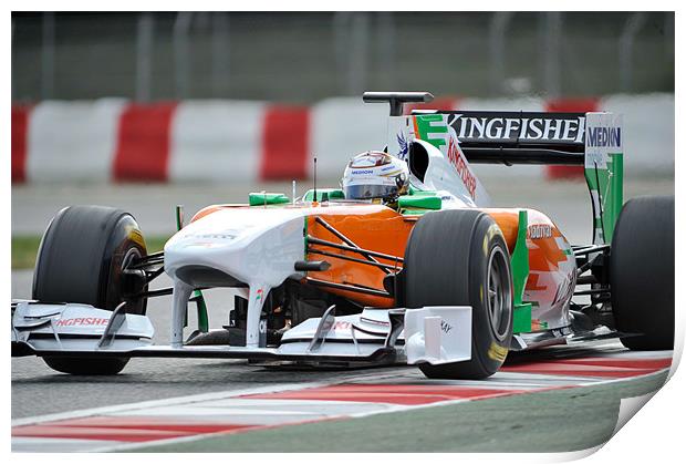 Adrian Sutil - 2011 - Force India Print by SEAN RAMSELL