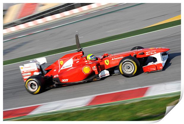Felipe Massa - 2011 - Ferrari Print by SEAN RAMSELL