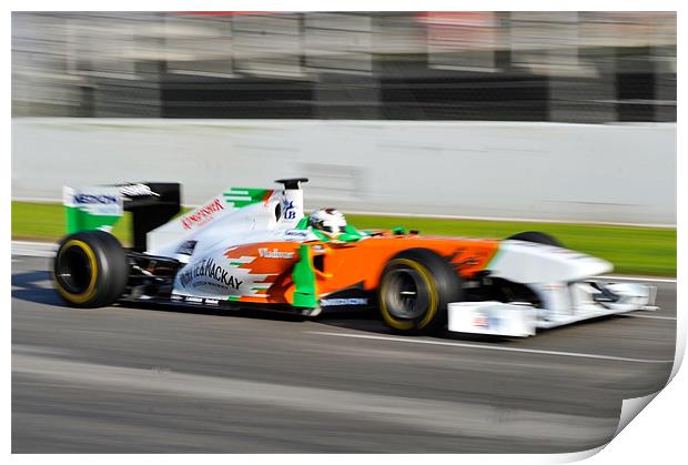 Adrian Sutil - Force India VJM04 Print by SEAN RAMSELL
