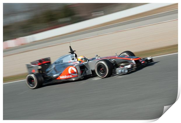 Lewis Hamilton - 2012 - Catalunya Print by SEAN RAMSELL