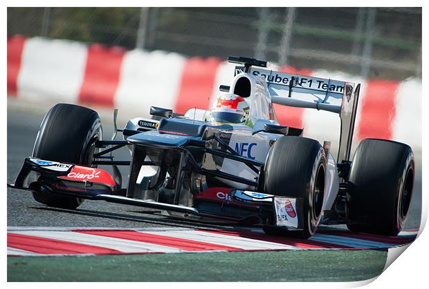 Sergio Pérez - 2012 - Sauber F1 Print by SEAN RAMSELL