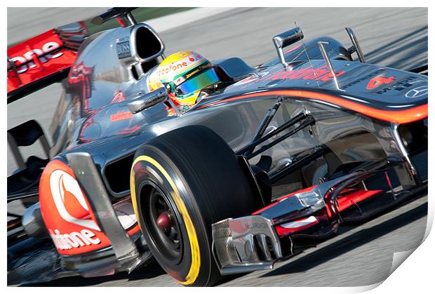 Lewis Hamilton 2012 McLaren Print by SEAN RAMSELL