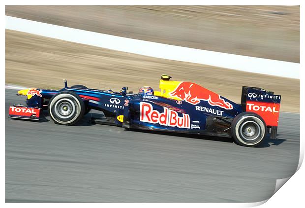 Mark Webber 2012 Catalunya Print by SEAN RAMSELL