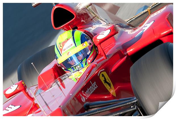 Felipe Massa - Spain 2012 Print by SEAN RAMSELL