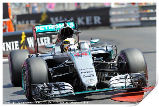    Lewis Hamilton - Monaco 2016                   Print by SEAN RAMSELL