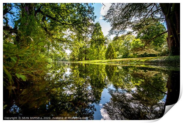 Burghley House River Print by SEAN RAMSELL