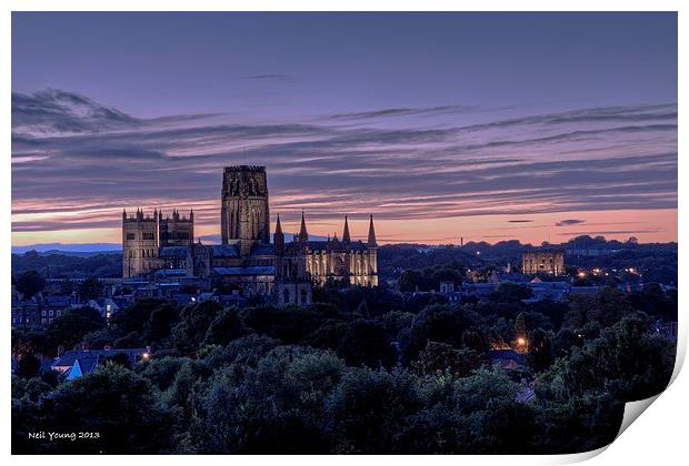 Durham Cathedral at Dusk Print by Neil Young