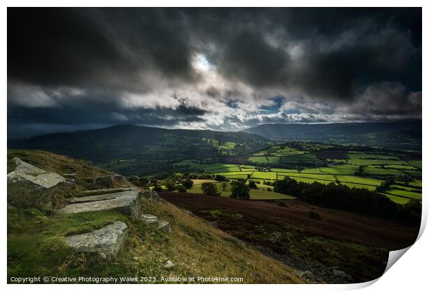 Sugar Loaf Autumn Landscape Print by Creative Photography Wales
