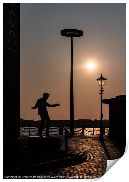 Billy Fury Sculpture_Liverpool City images Print by Creative Photography Wales