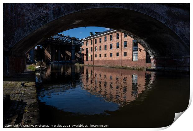 Castlefields Reflection, Manchester Print by Creative Photography Wales