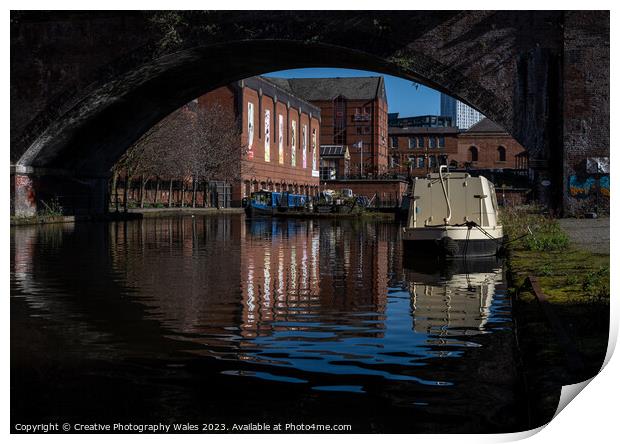 Castlefields Reflection Manchester Print by Creative Photography Wales