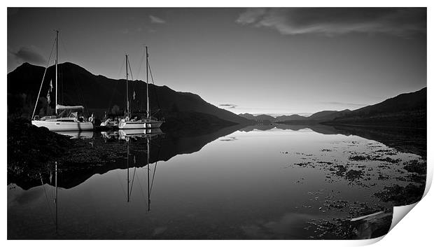 Loch Leven Dusk Print by Creative Photography Wales