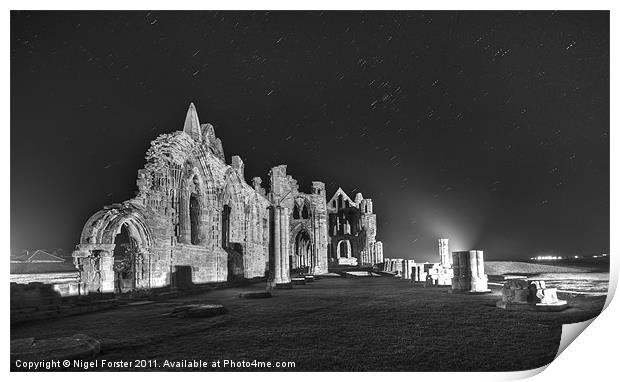 Whitby Abbey starscape Print by Creative Photography Wales