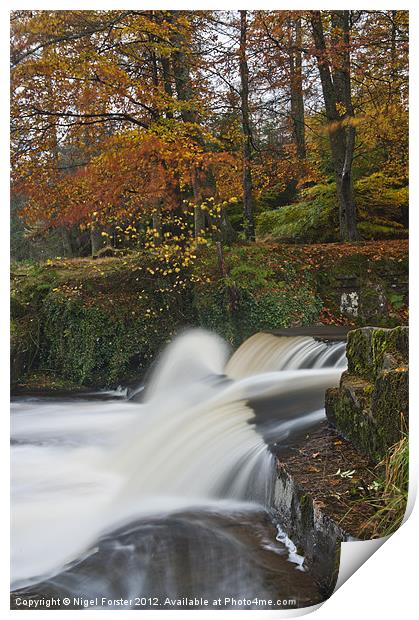 Taf Fechan Waterfall Print by Creative Photography Wales