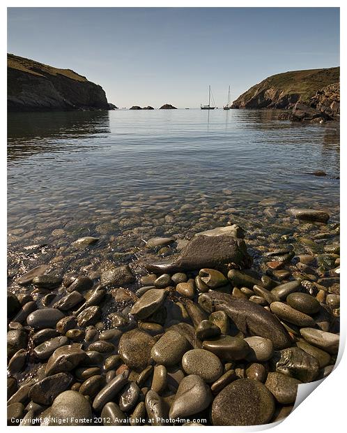 Aber West Bay Print by Creative Photography Wales