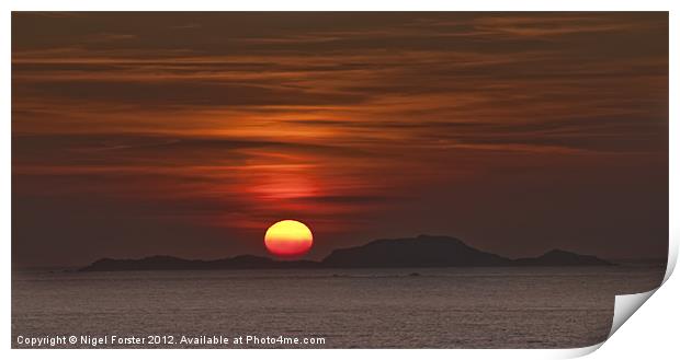 Ramsey Island Sunset Print by Creative Photography Wales