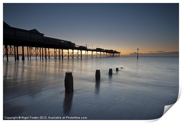 Teignmouth Pier Print by Creative Photography Wales