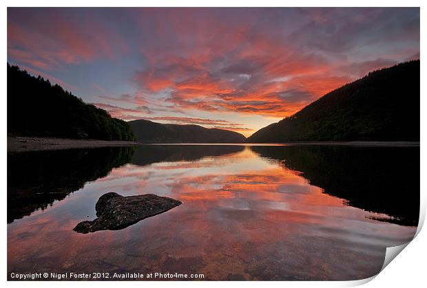 Caban Coch Sunrise Print by Creative Photography Wales