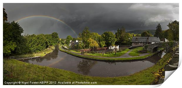 Talybont Rainbow Print by Creative Photography Wales