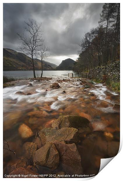Buttemere waterflow Print by Creative Photography Wales
