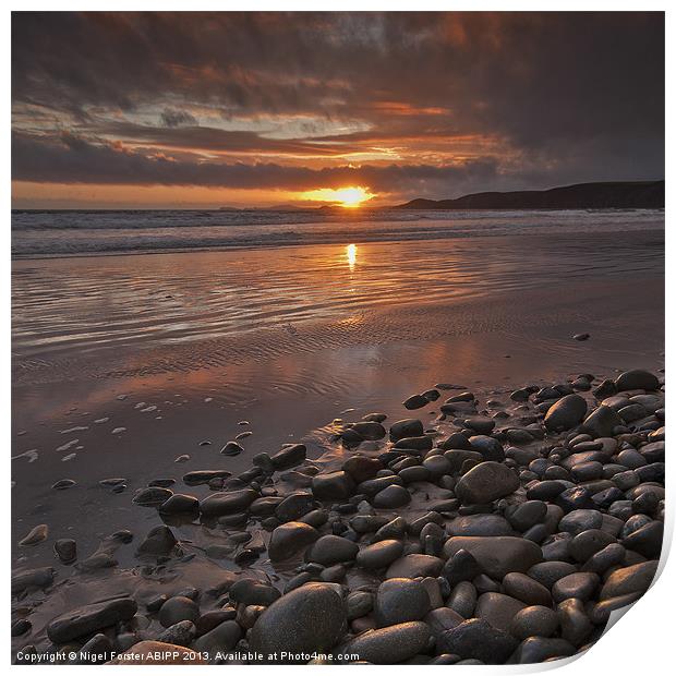 Pebbles Print by Creative Photography Wales