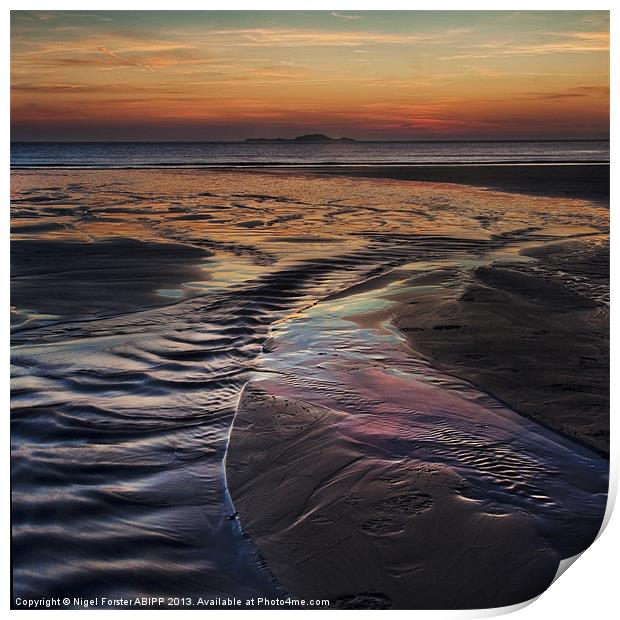 Whitesands sunset Print by Creative Photography Wales