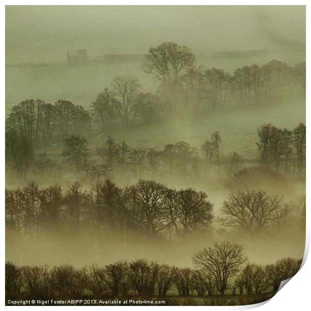 Pencelli Mist Print by Creative Photography Wales