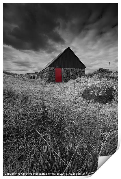 The Red Barn Door, Isle of Skye, Scotland Print by Creative Photography Wales