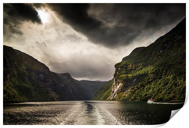 Gerainger Fjord Print by Creative Photography Wales