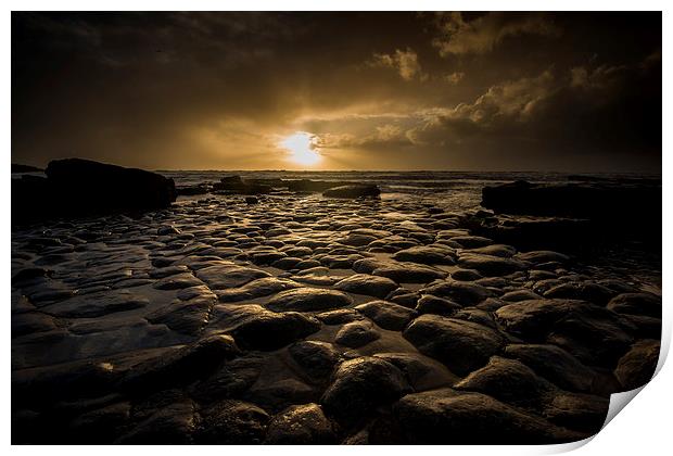 Southerndown Sundown Print by Creative Photography Wales