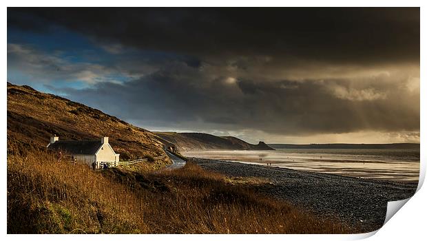 Newgale Cottage Print by Creative Photography Wales