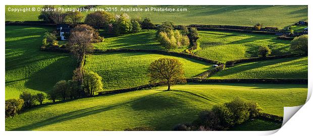 Skirrid Fields Print by Creative Photography Wales