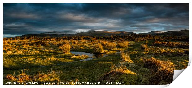 Brecon Beacons Panorama Print by Creative Photography Wales